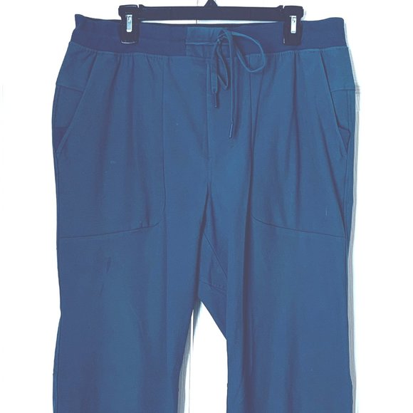 LULULEMON Jogger Pants Mens Extra Large BLUE GREY Pull on Elastic Drawstring Wai - Picture 2 of 13